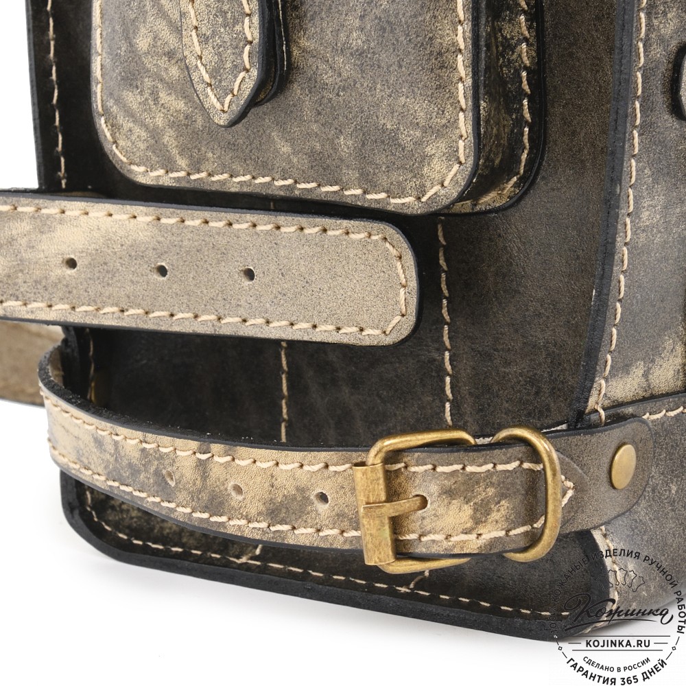 Кожаный ранец "Максимус 3" (пепел глянец)